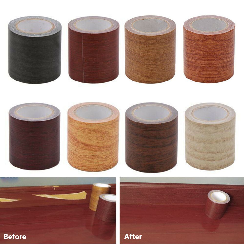 Xfasten Woodworking Tape - Cinta de reparación de rodapiés autoadhesiva,