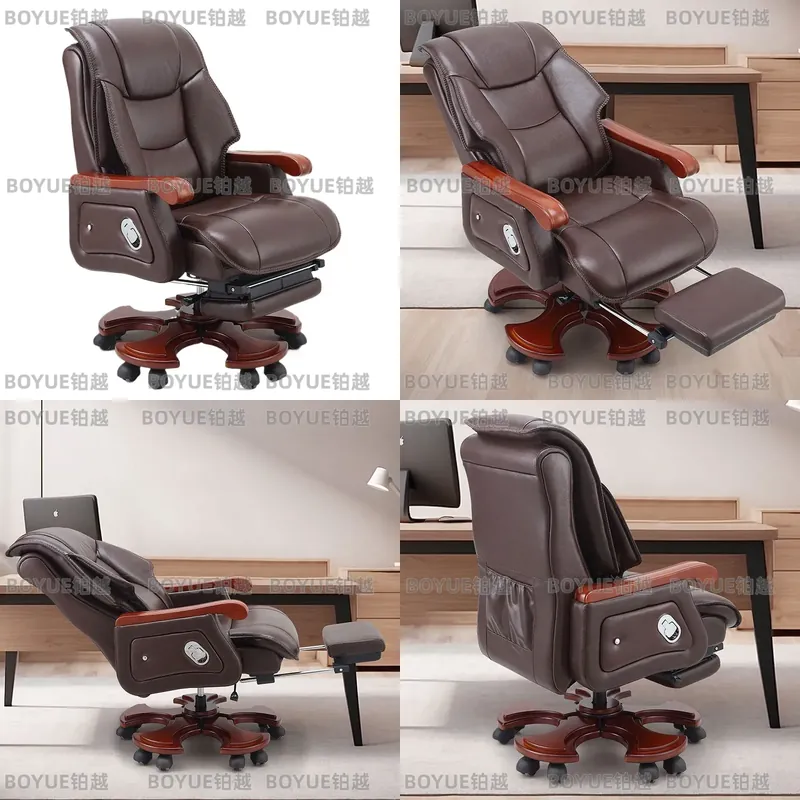 Woodworking Desk Chair - Silla de Oficina Ejecutiva de Cuero,