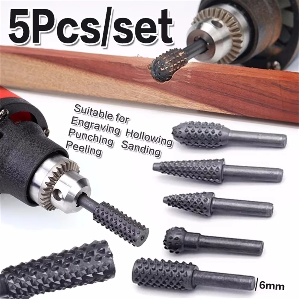 Woodworking Files And Rasps - 5 uds limas rotativas para manualidades