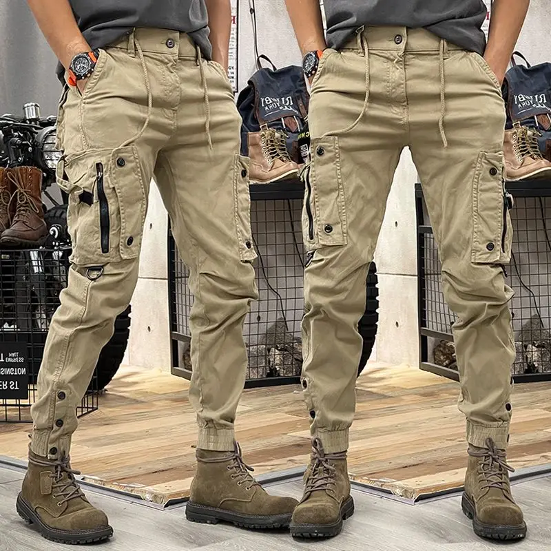 Woodworking Brand - Pantalones Cargo de motociclista para hombre,