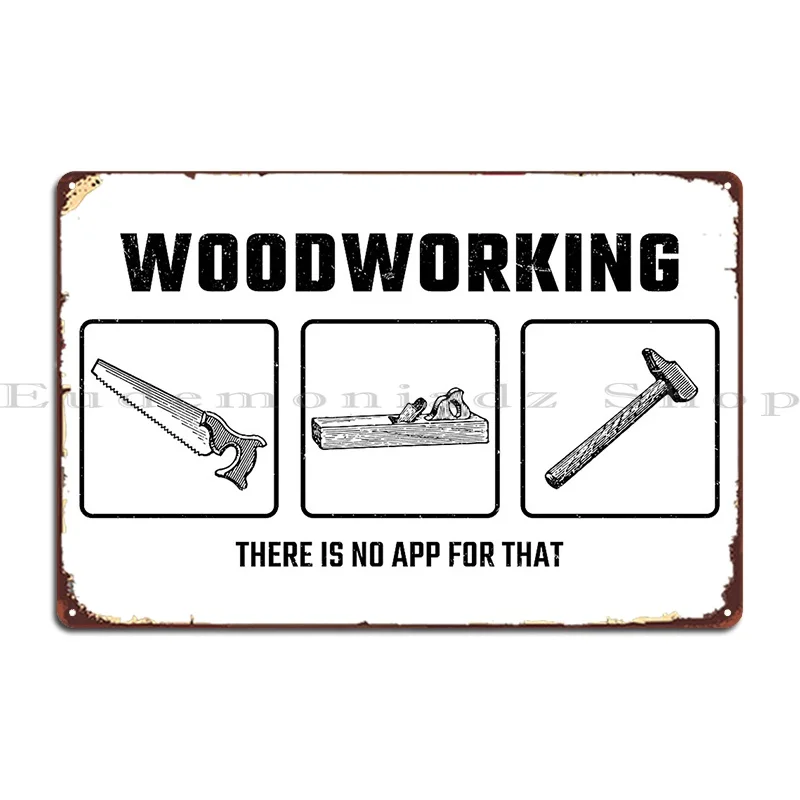 Woodworking Quotes Funny - Divertido cartel metálico con cita de