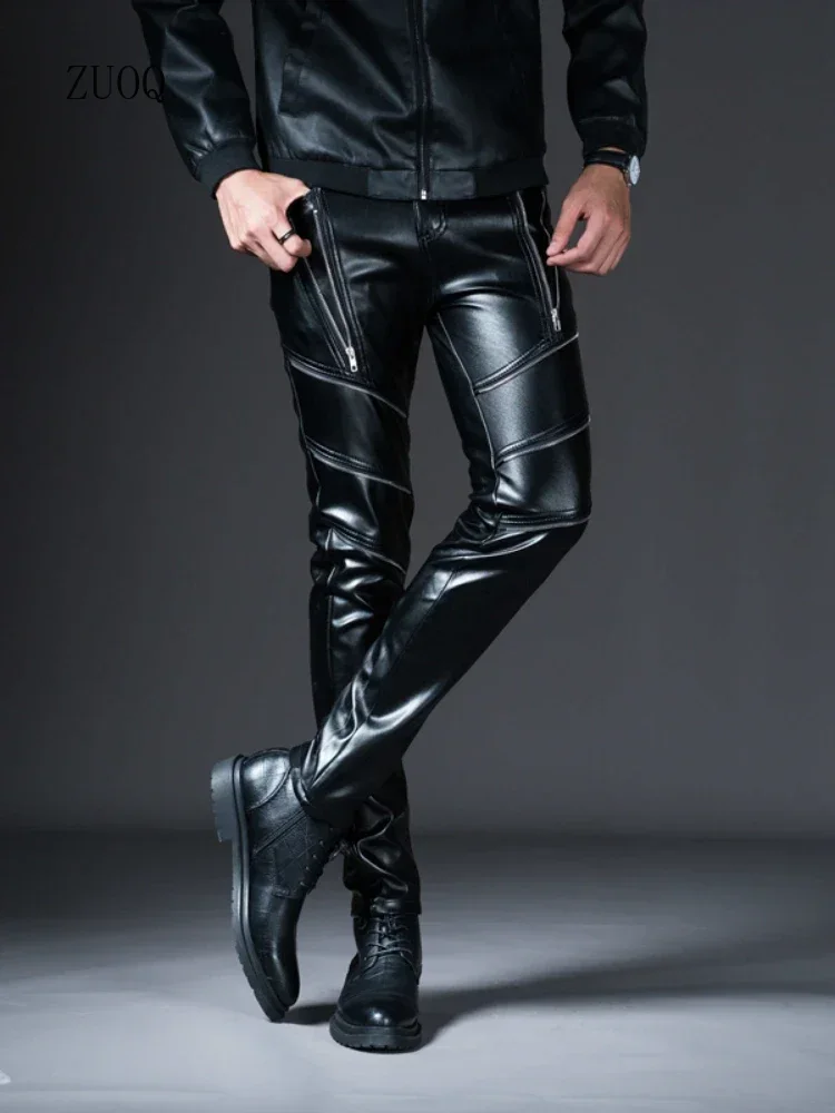 Woodworking Brand - Nuevos pantalones de cuero de motociclista
