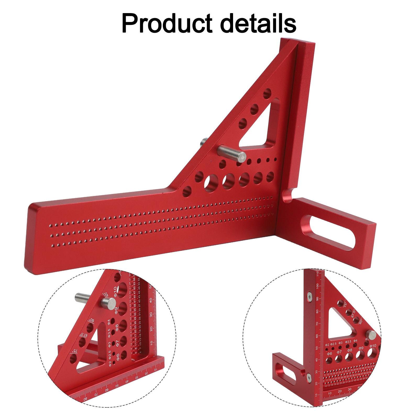 Woodworking For Engineers - Regla cuadrada de carpintero 3D roja