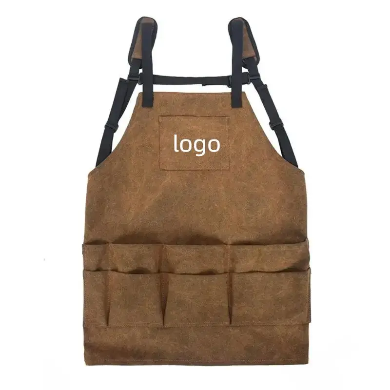 Delantal de lona gruesa con co - Woodworking Logo Design reseña y precio