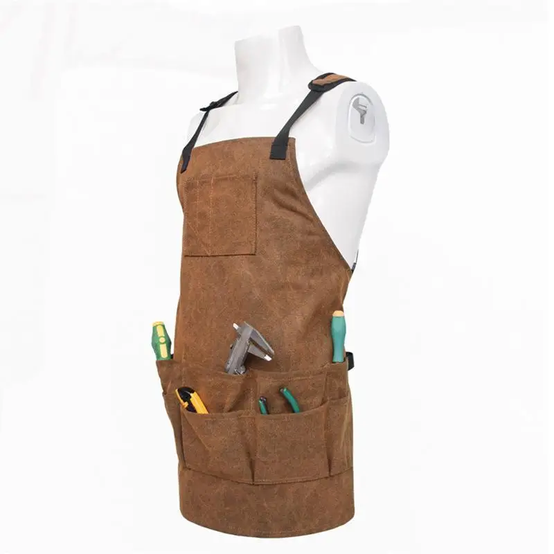 Delantal de lona gruesa con co - Woodworking Logo Design reseña y precio