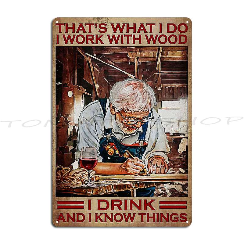 Letrero Metálico con Frases Di - Woodworking Quotes Funny reseña y precio