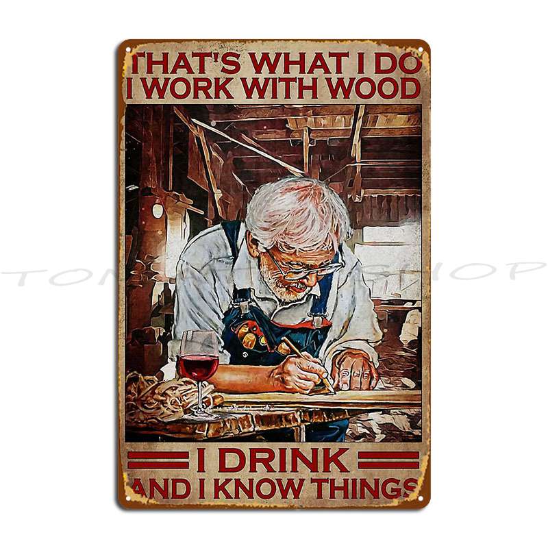 Letrero Metálico con Frases Di - Woodworking Quotes Funny reseña y precio