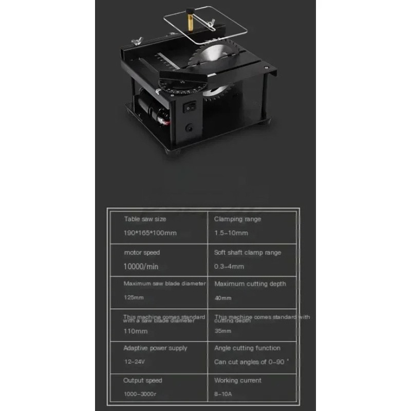 Micro Sierra de mesa pequeña p - Woodworking Electric Saw reseña y precio