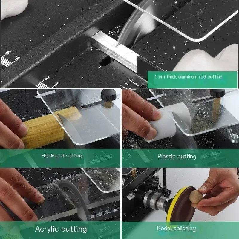 Micro Sierra de mesa pequeña p - Woodworking Electric Saw reseña y precio