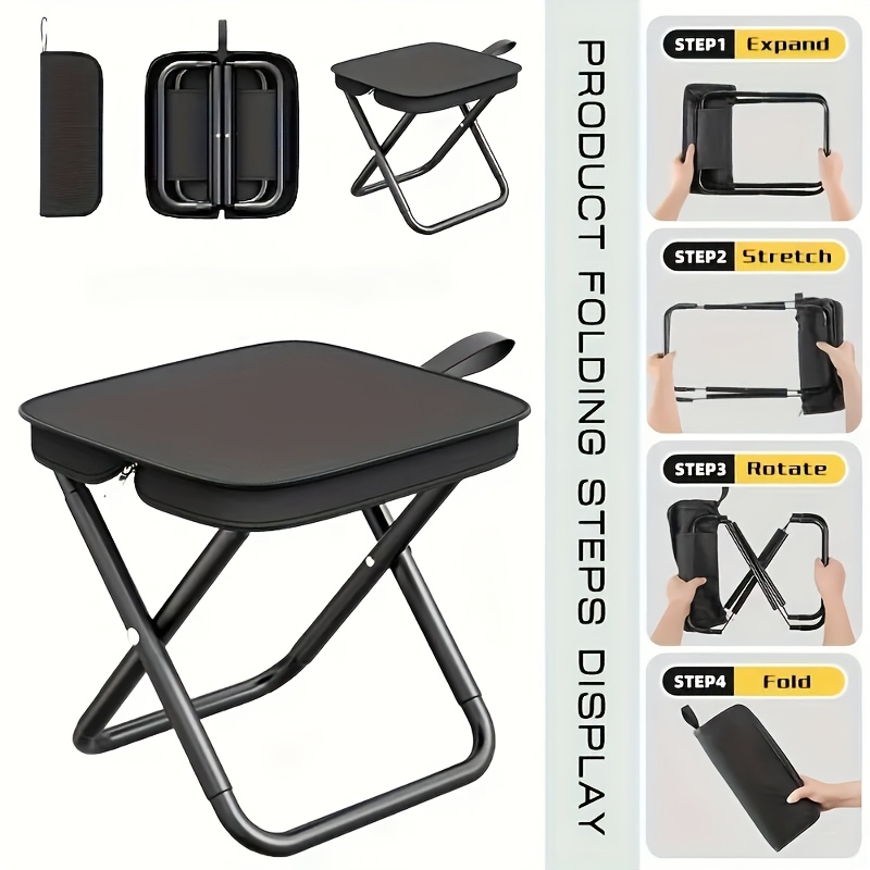 Taburete plegable compacto y l - Woodworking Outdoor Furniture reseña y precio