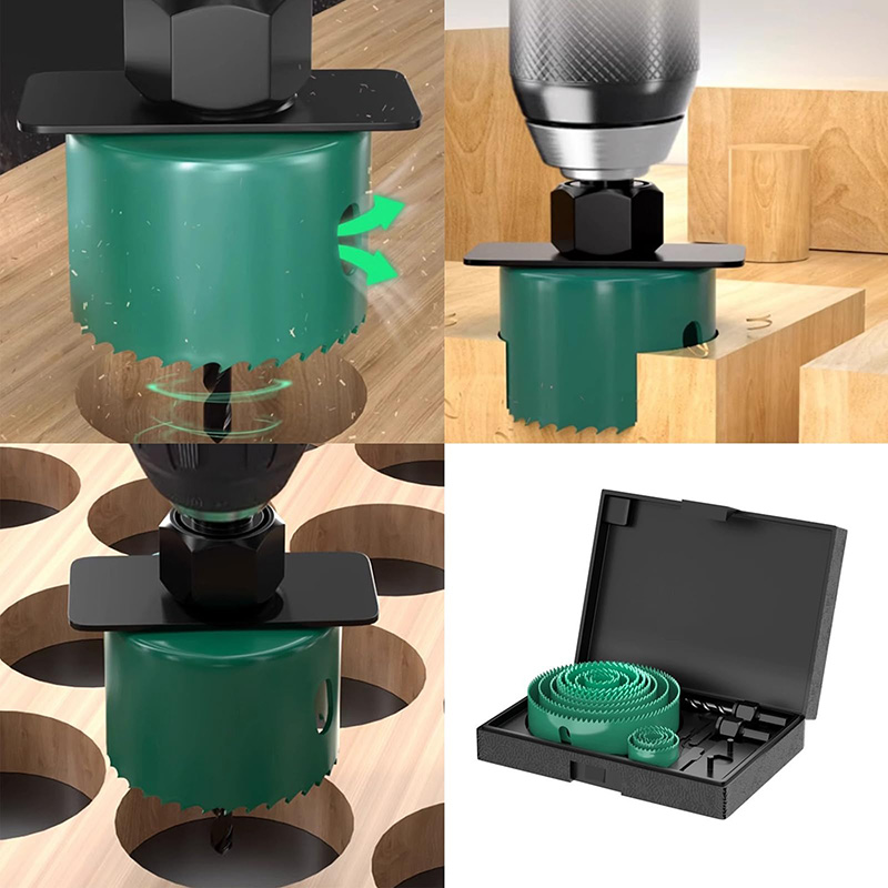 Juego de sierras perforadoras  - Woodworking Cutting Tools reseña y precio