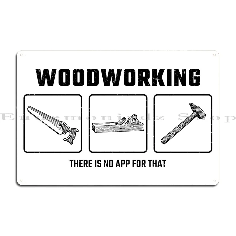 Divertido cartel metálico con  - Woodworking Quotes Funny reseña y precio