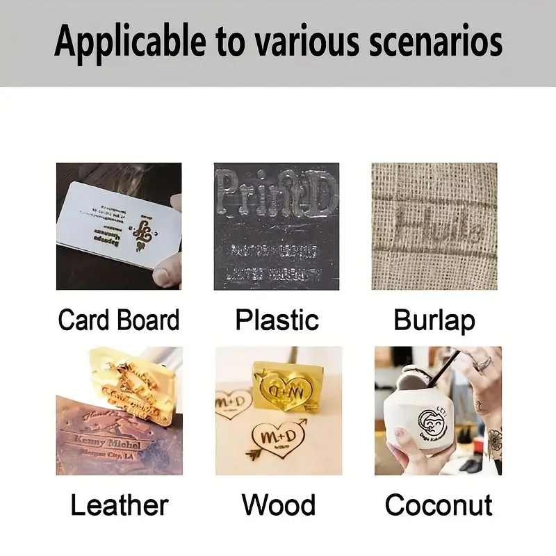 Sello de Hierro Personalizado  - Woodworking Logo Design reseña y precio