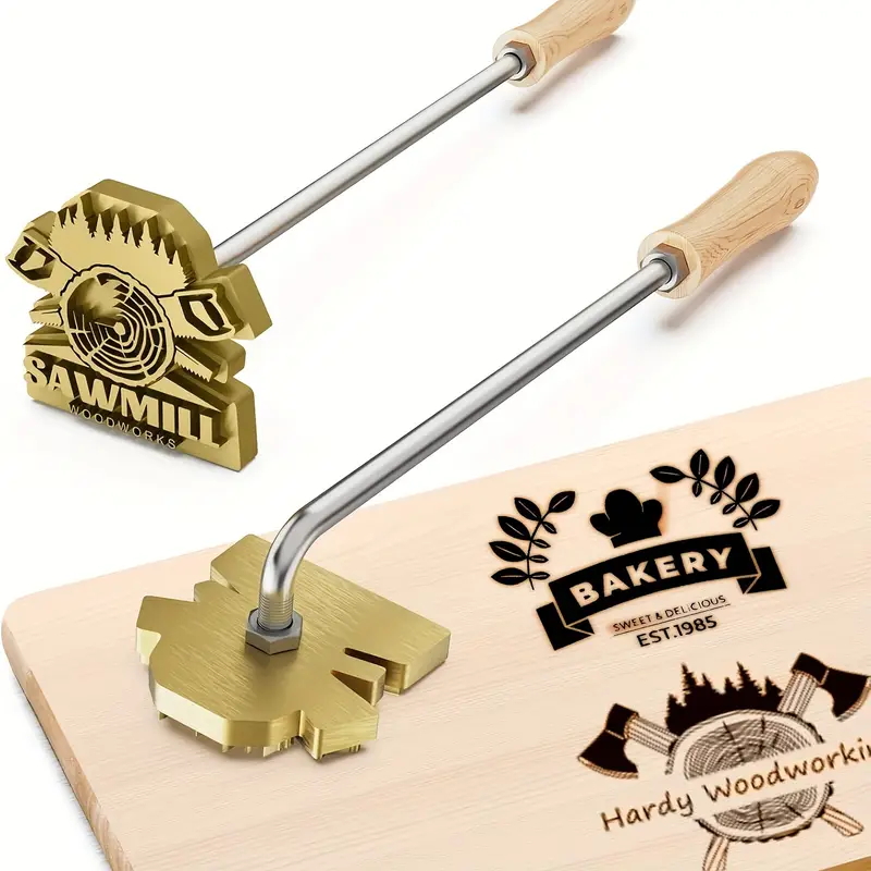 Sello de hierro personalizado  - Woodworking Logo Design reseña y precio